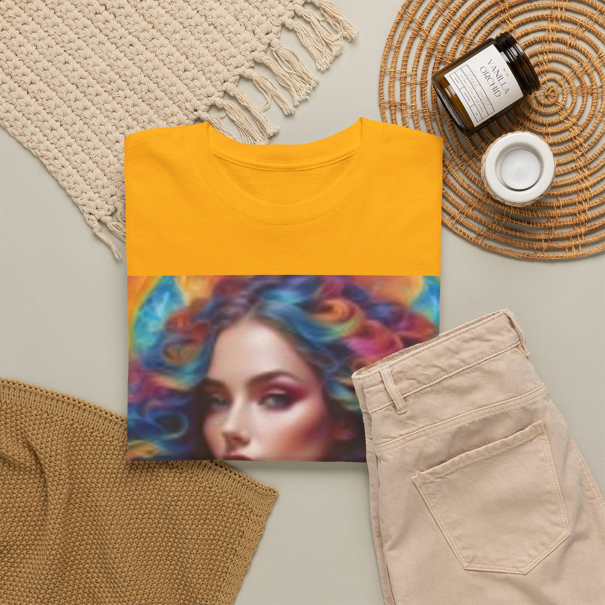 Psychedelic Splashy Colors~Beauitful Woman — Colorful Woman Art T-Shirt