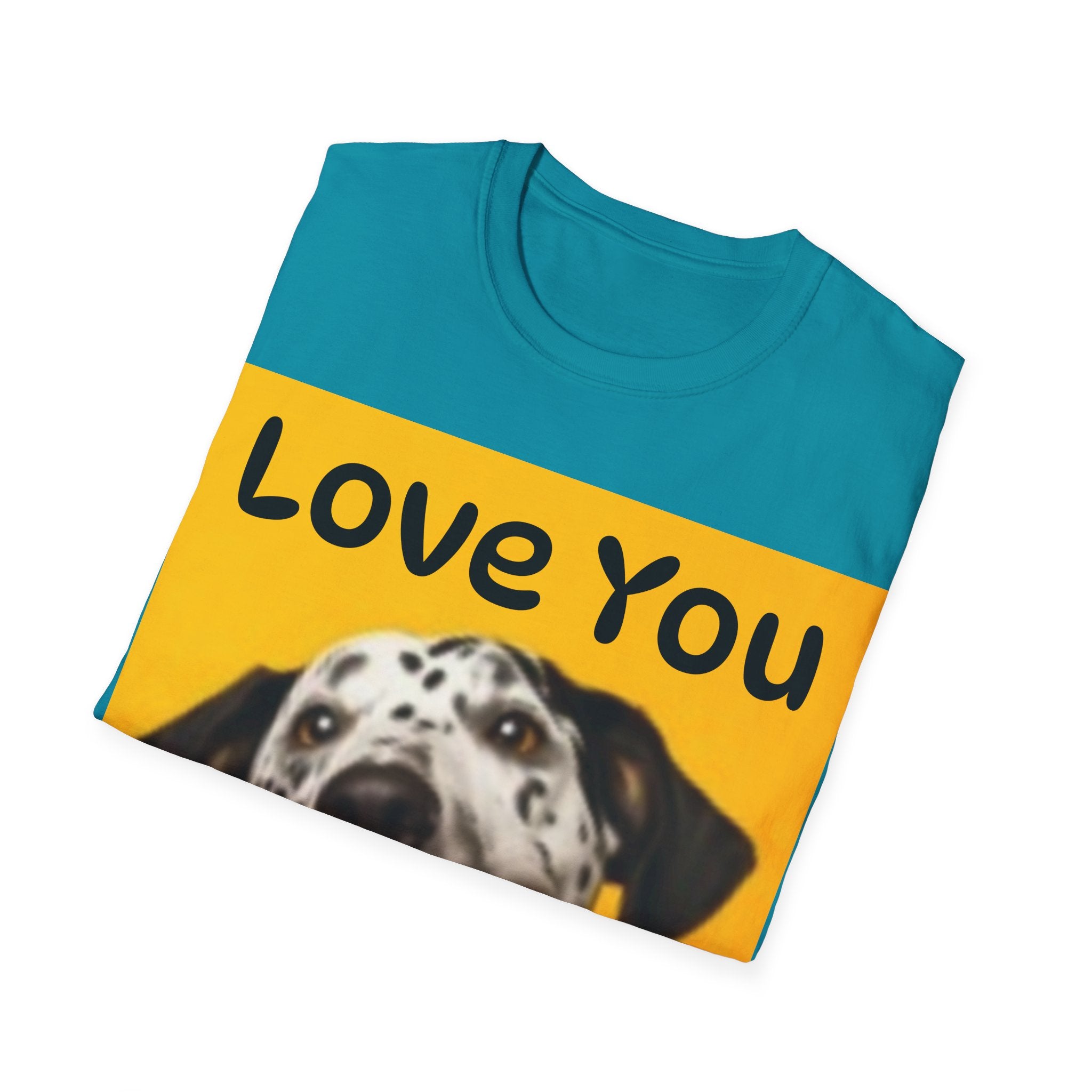 Dog Love You & Beautiful Sunset Unisex Softstyle T-Shirt Pet Lovers T-shirt