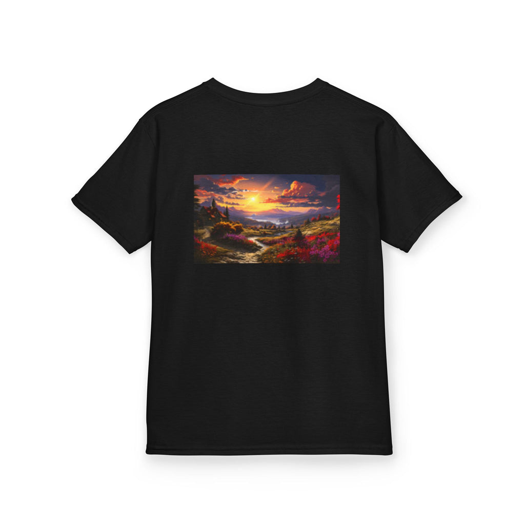 Kids Kingfisher & Butterfly T‑Shirt — Colorful Bird Nature Tee for Children
