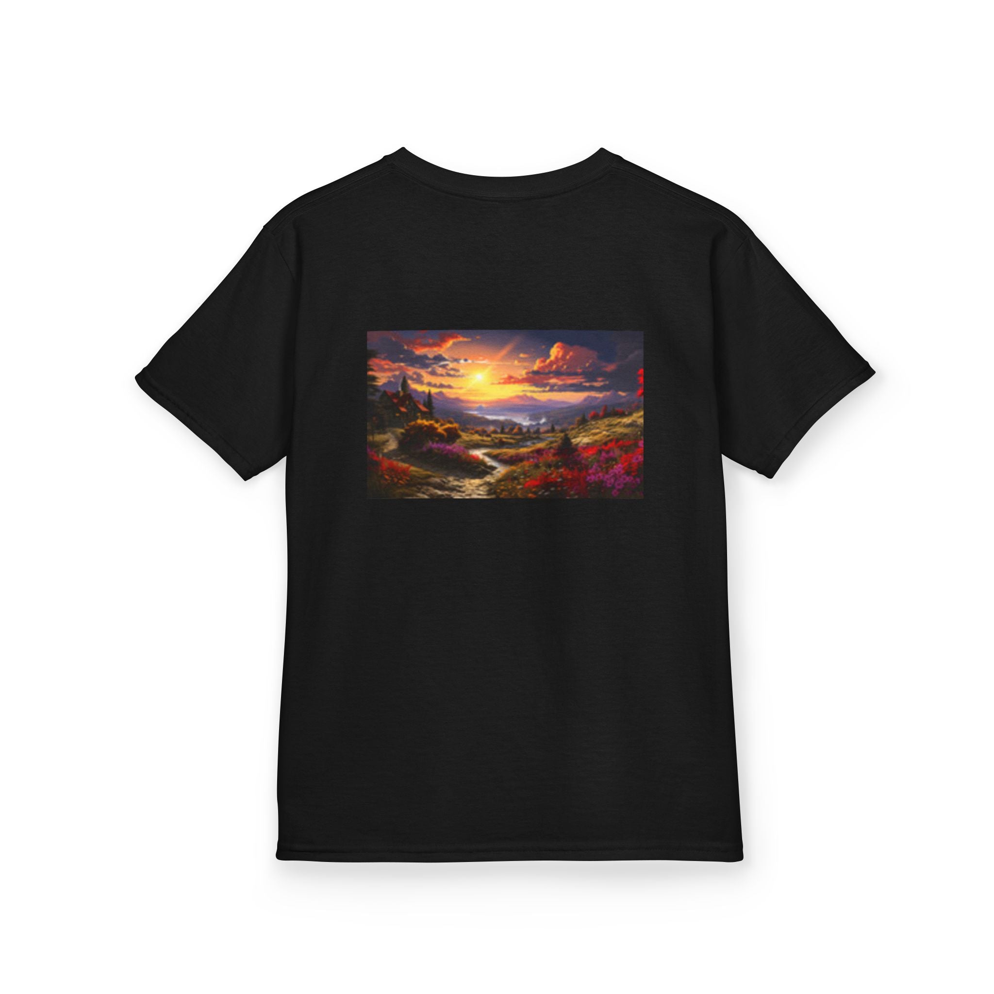 Kids Kingfisher & Butterfly T‑Shirt — Colorful Bird Nature Tee for Children