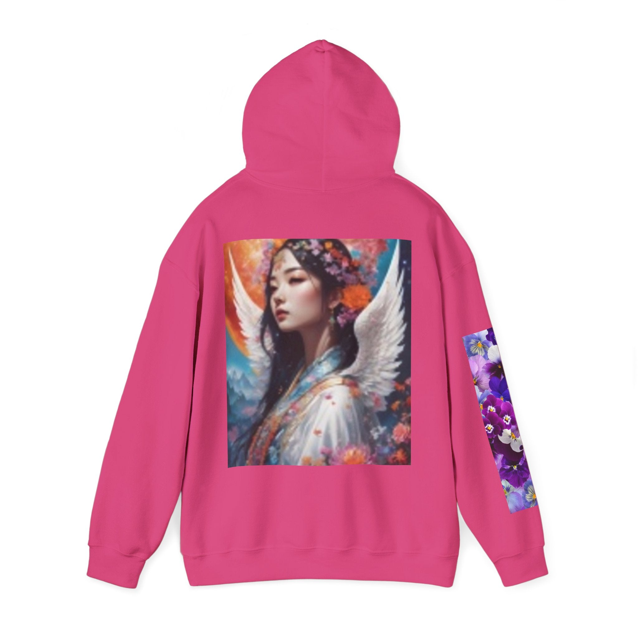 Angel Maiden Hoodie — Ethereal Asian-Inspired Portrait Back Print