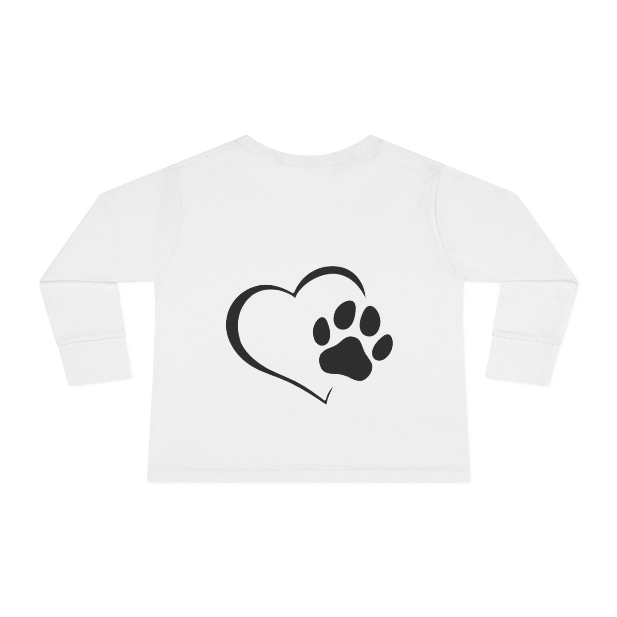Toddler Long Sleeve Tee — Joyful Running Chow Chow Dog Photo Tee