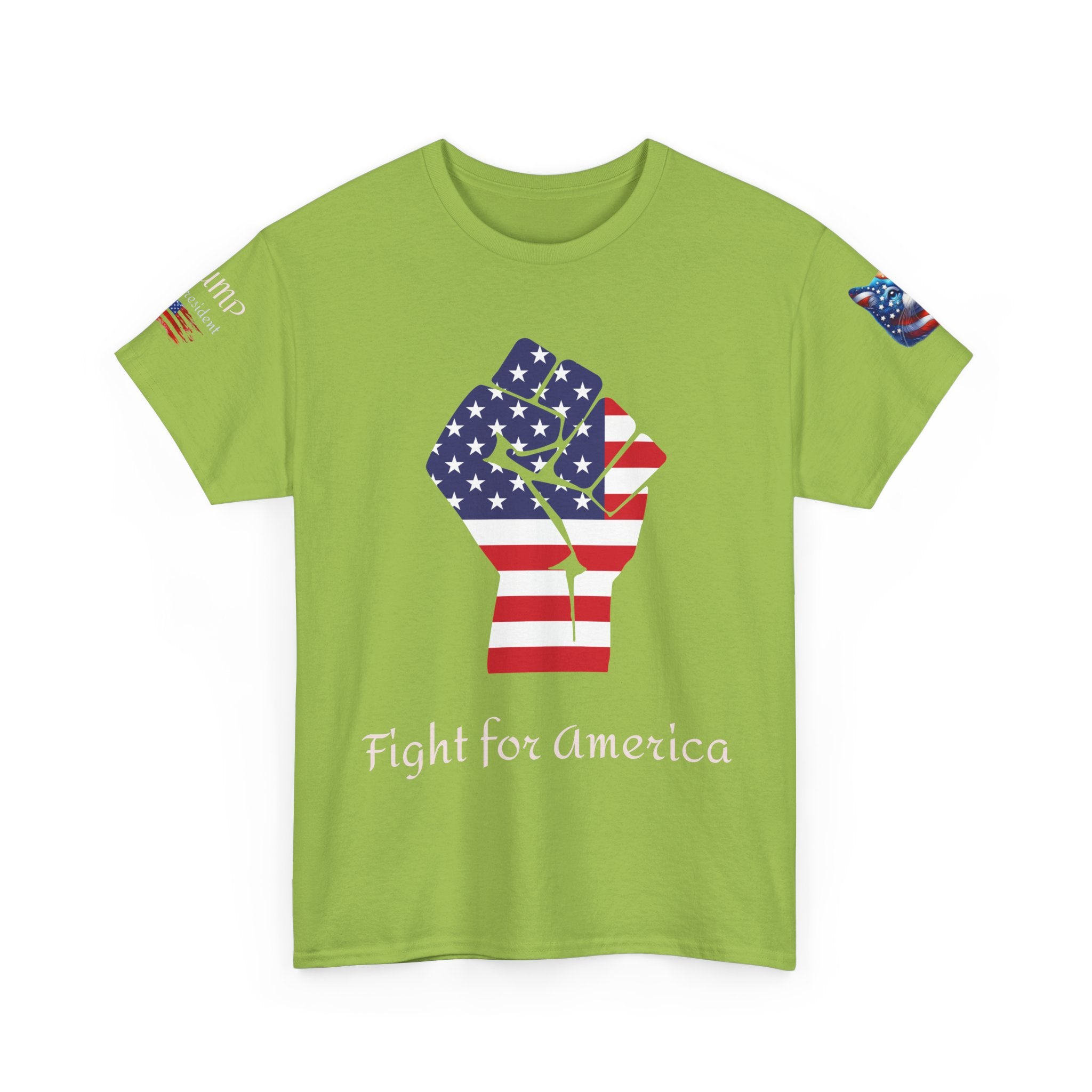T-shirt patriotique Donald J TRUMP — Poing patriotique drapeau américain