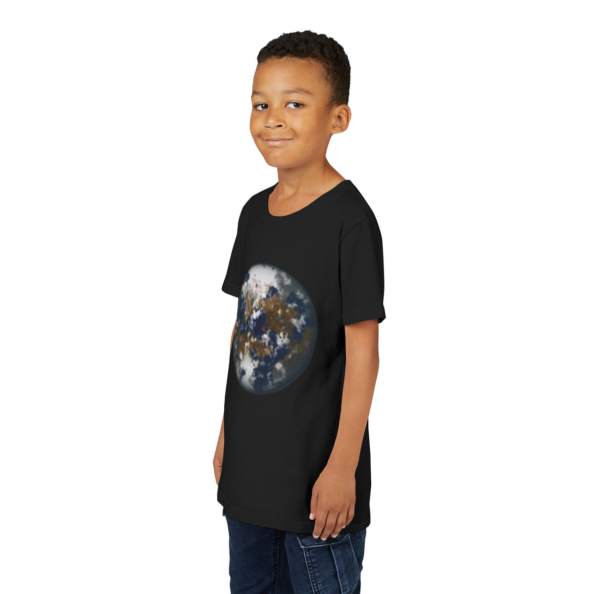 Youth Tee — Earth Globe Planet & Earth Facts  Design Kids' Short Sleeve Shirt