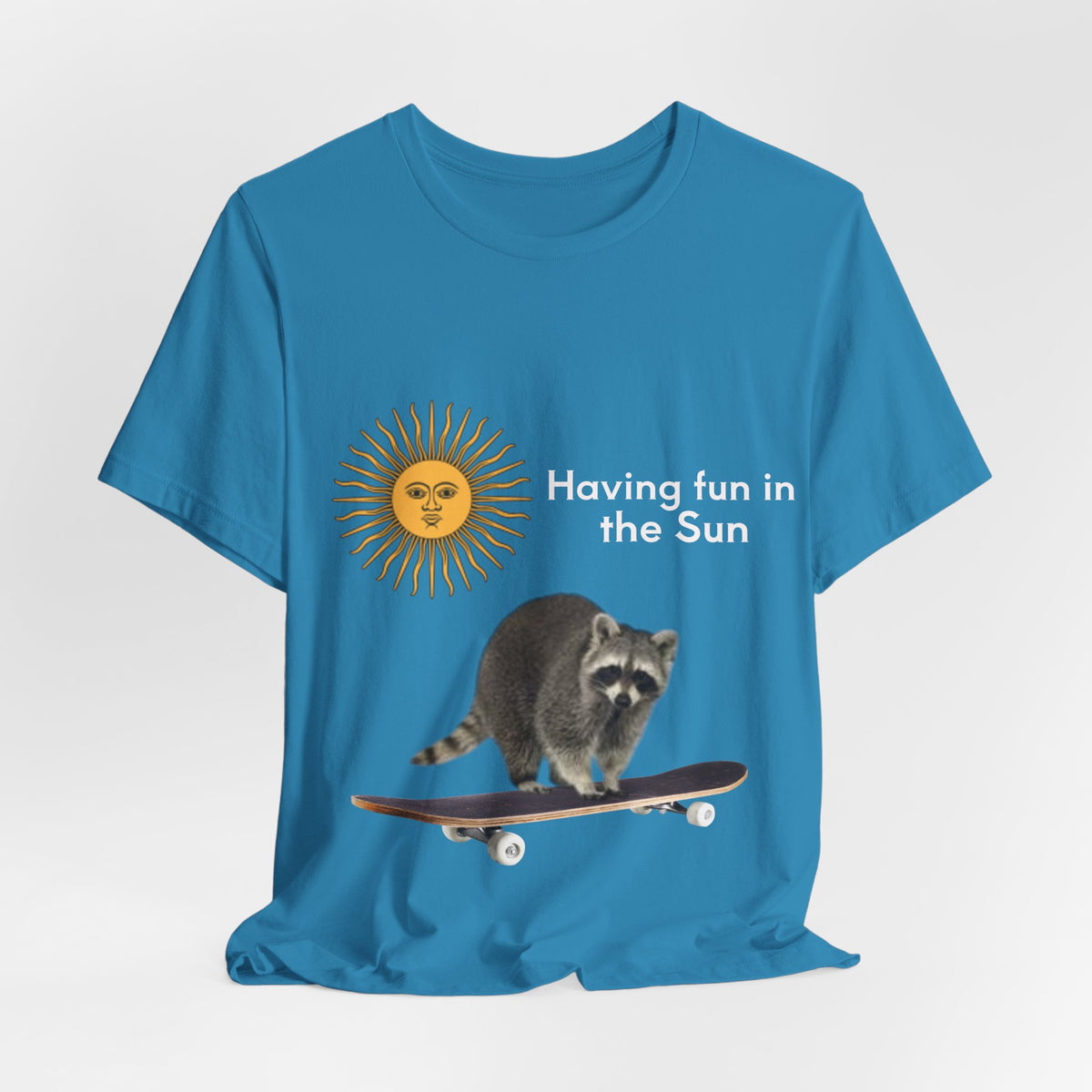 Raccoon Riding Skateboard T-Shirt — Cute Skate & Wildlife Graphic Tee