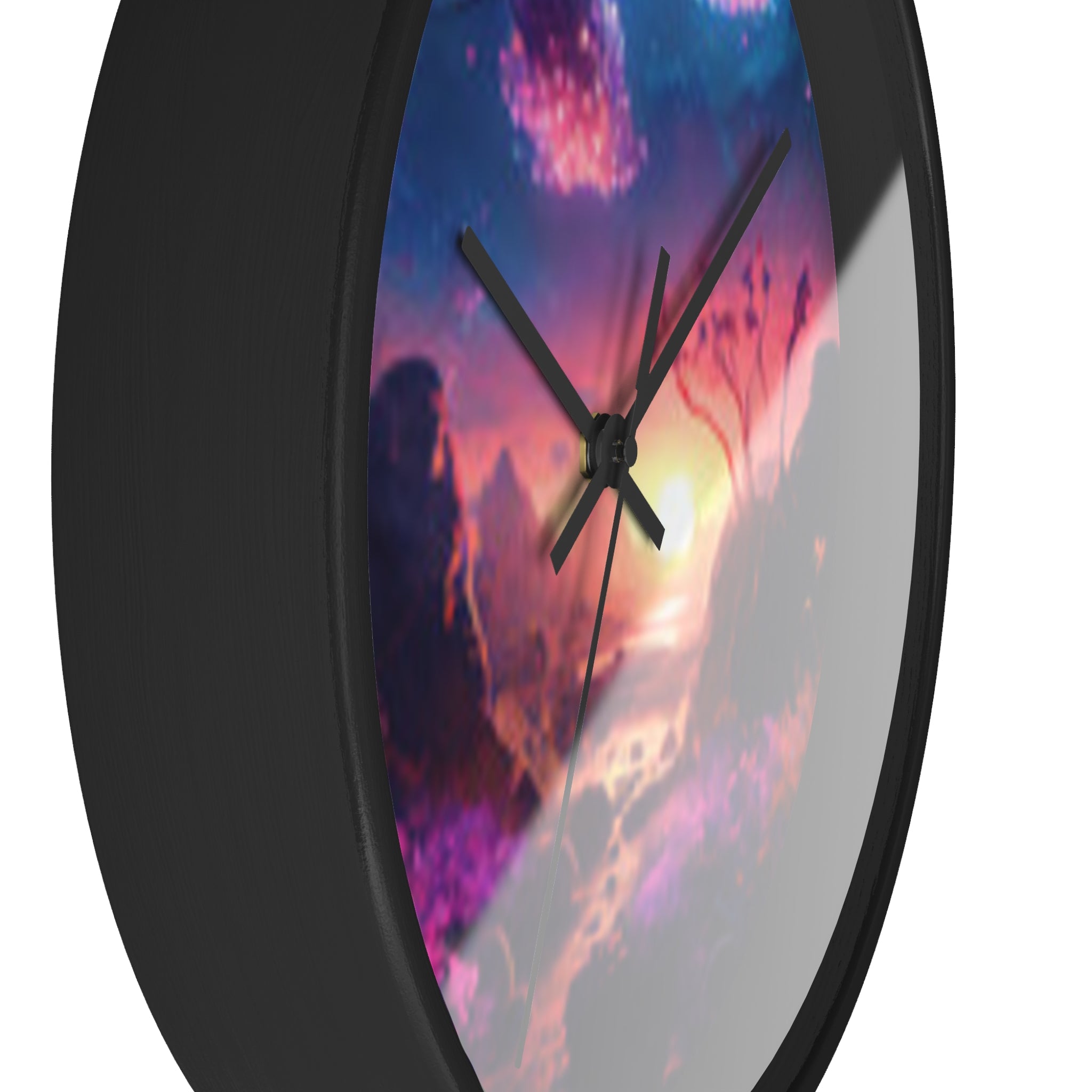 Dreamscape Sunset Wall Clock — Fantasy Landscape Art Clock