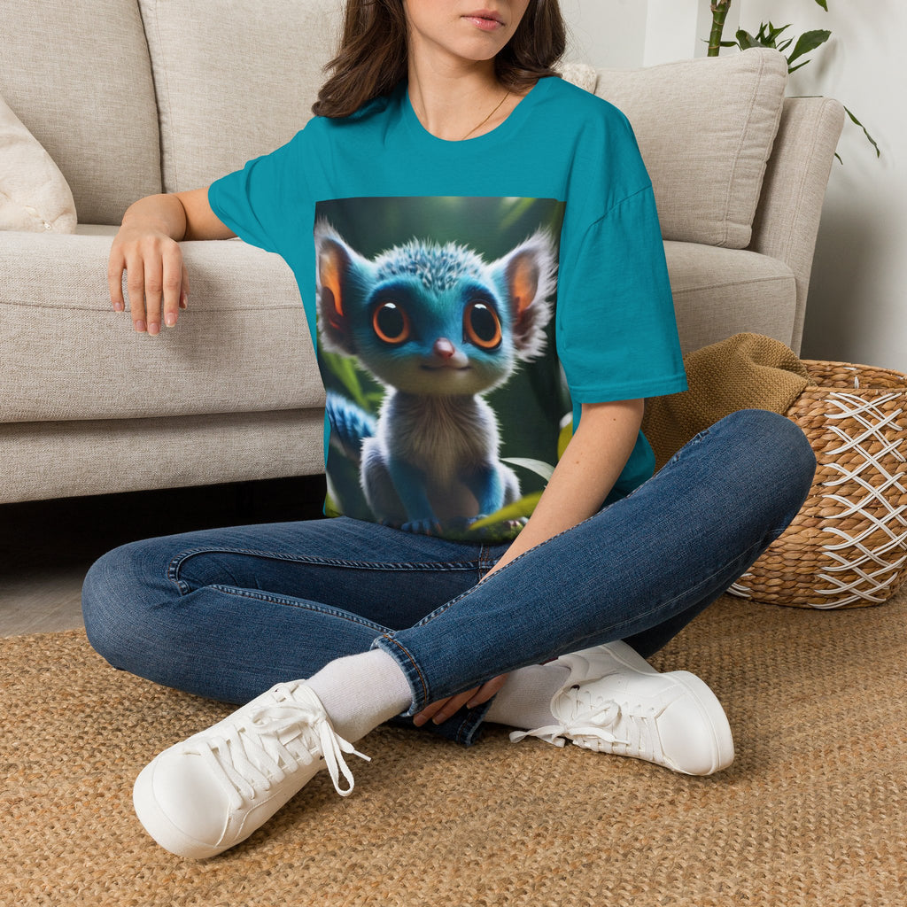 Cute Fantasy Creature T-Shirt — Big-Eyed Forest Critter Graphic