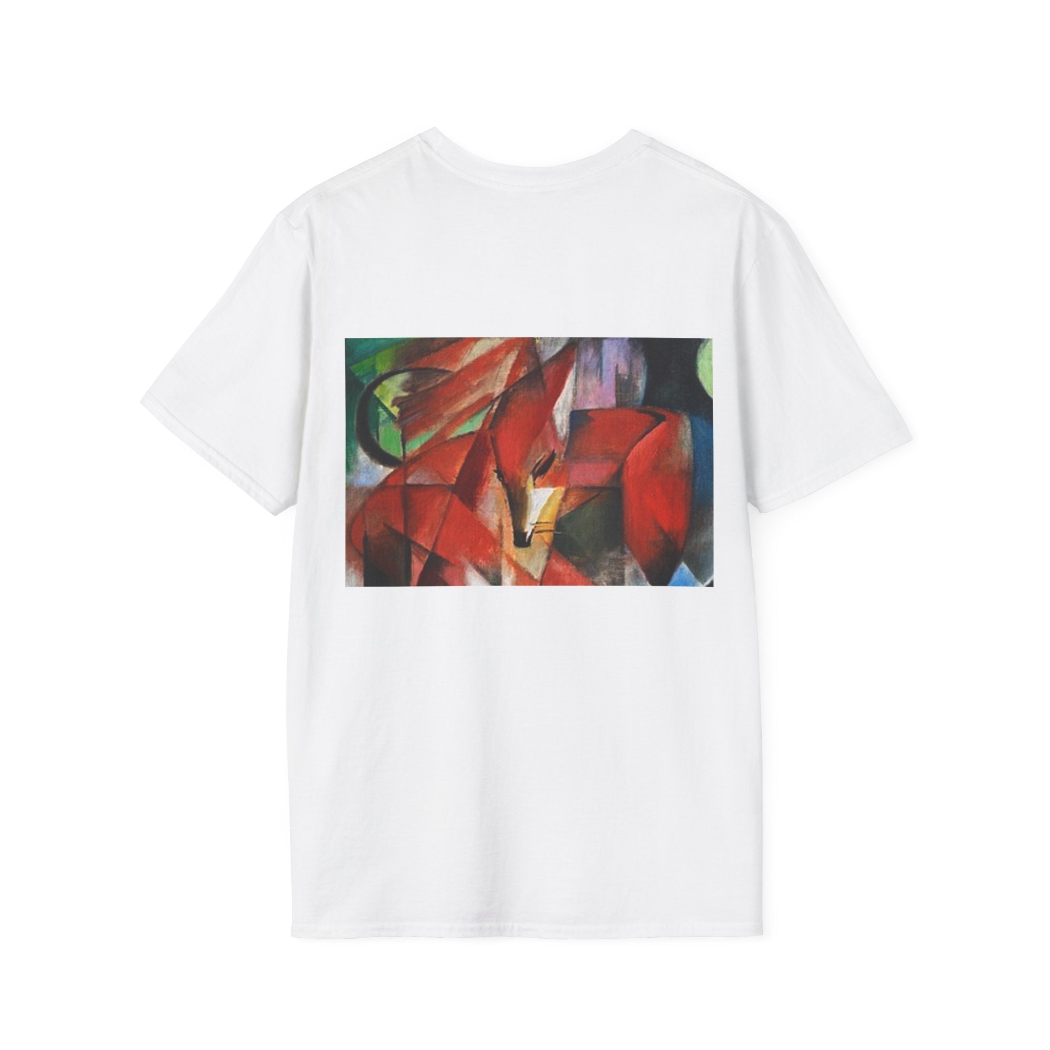 Sun Face Pocket Tee with Abstract Red Fox Back Print