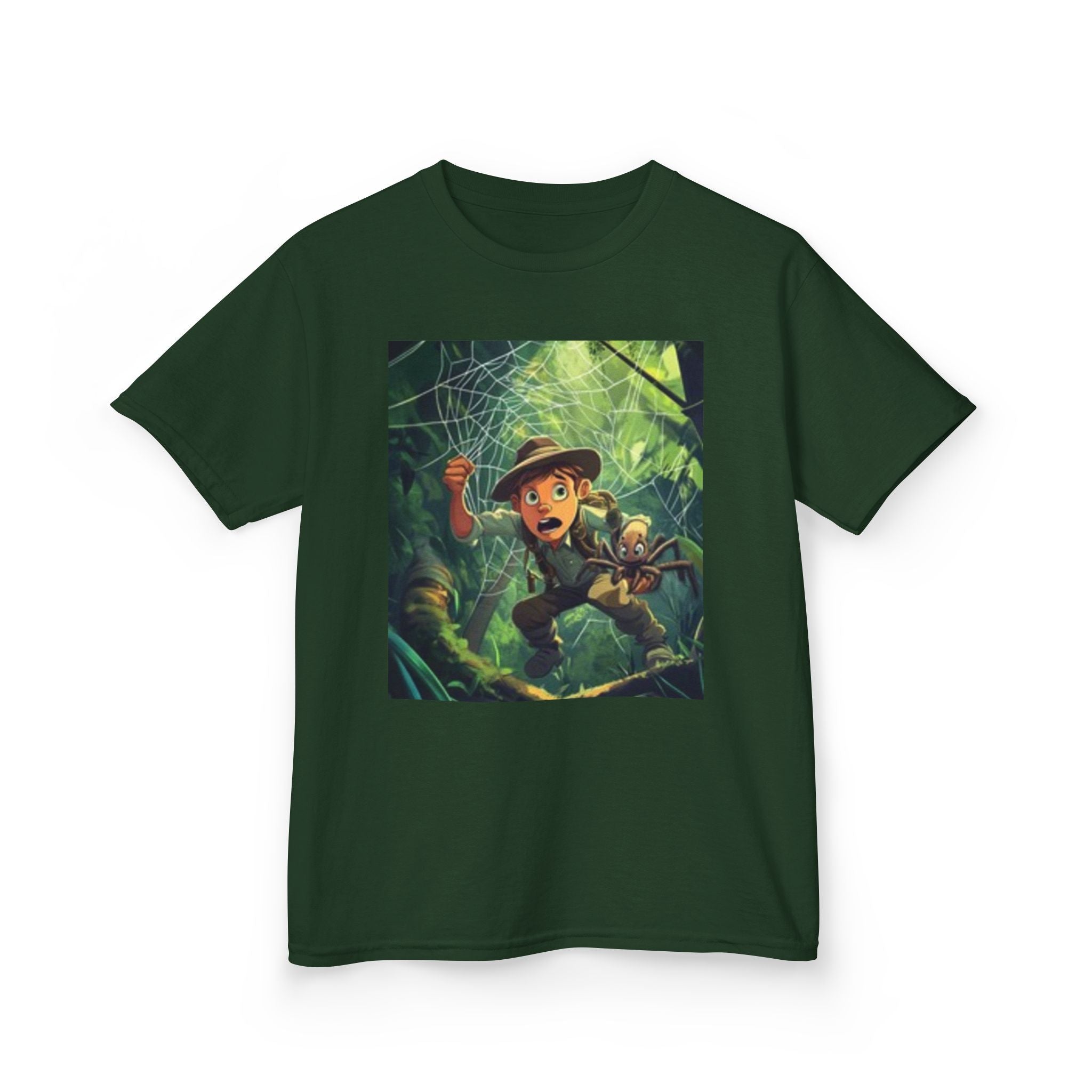 Kids Explorer Jungle T‑Shirt — Adventure Hat & Monkey Graphic