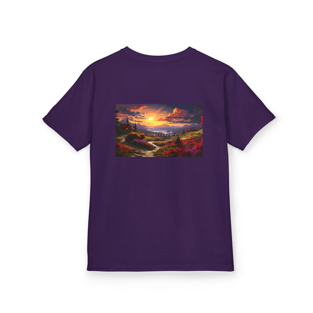Kids Kingfisher & Butterfly T‑Shirt — Colorful Bird Nature Tee for Children