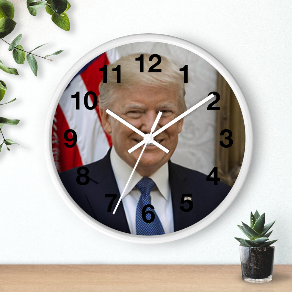 Wall Clock President Donald Trump 47th President AMERICA