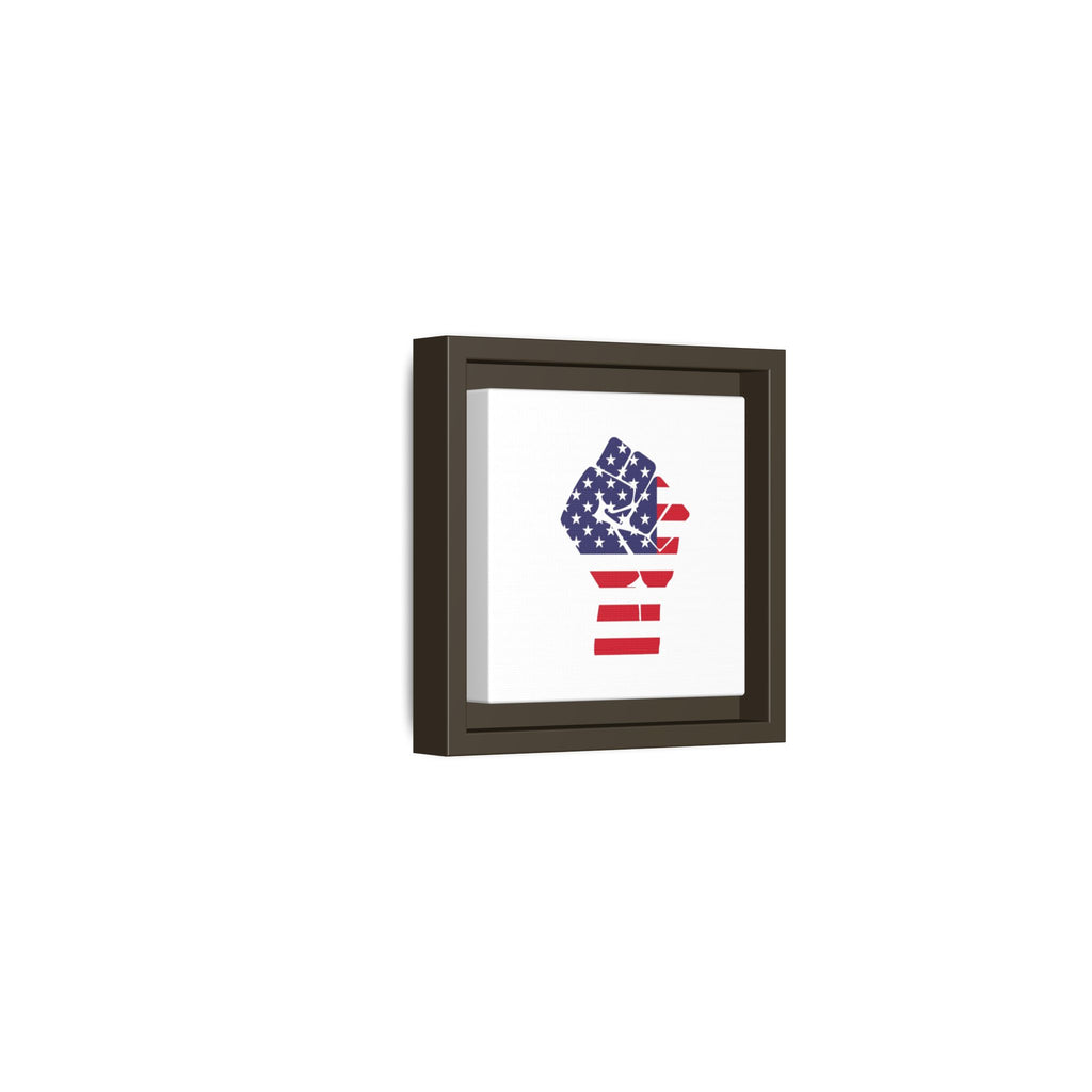 Framed Canvas Print – American Flag Fist Wall Art
