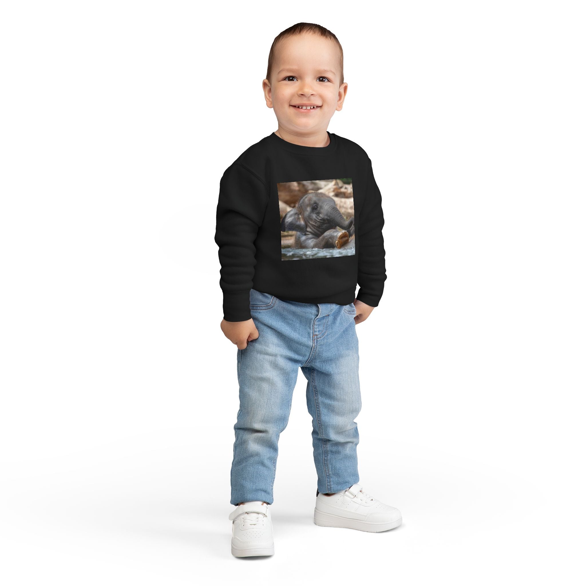 Toddler Sweatshirt - Cute Baby Elephant Nap Photo Sweatshirt for Kids