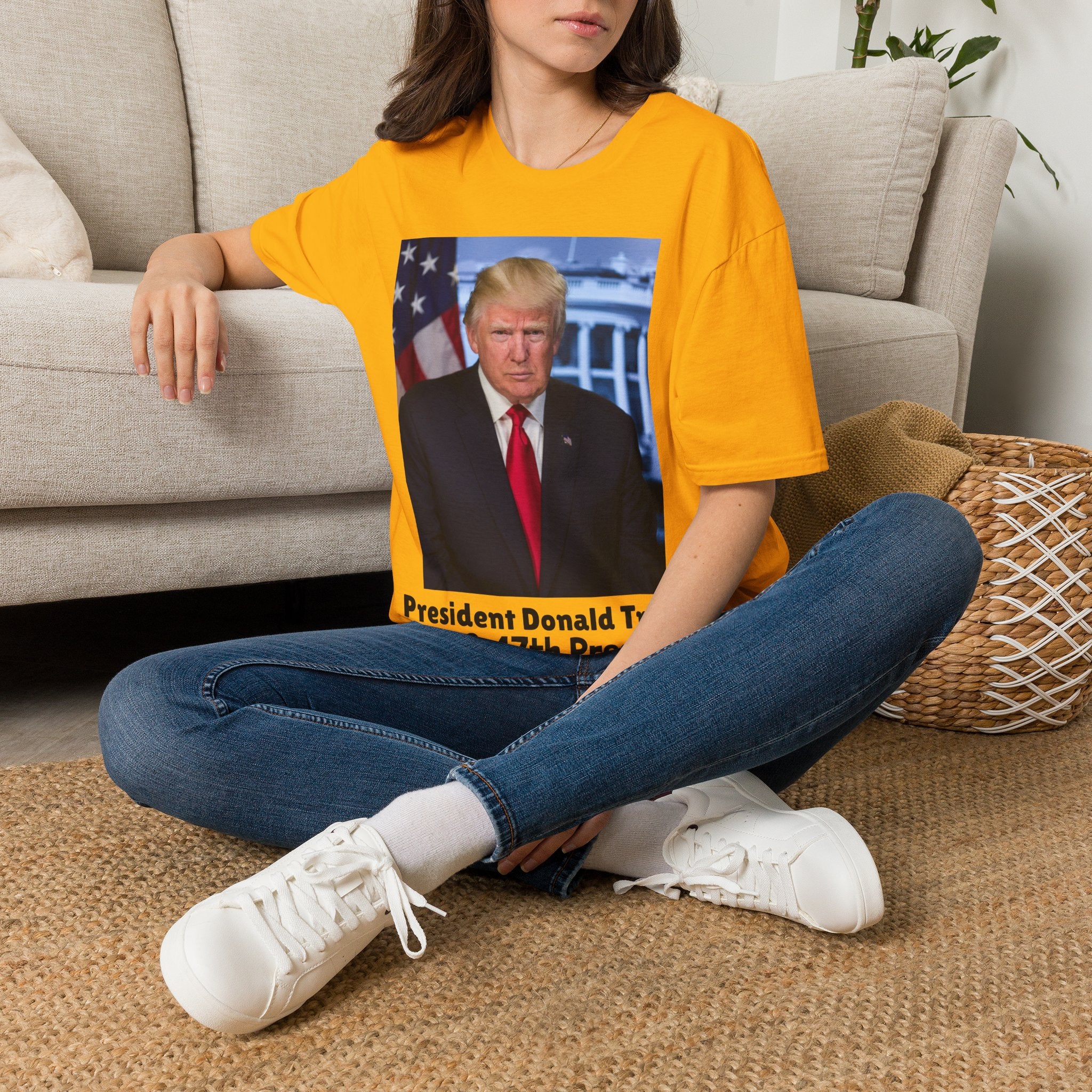 Camiseta del presidente Donald J TRUMP — Camiseta con la bandera patriótica