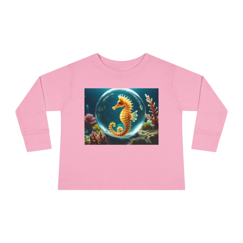 Toddler Long Sleeve T-shirt Seahorse & Clown fish and other colorful fish