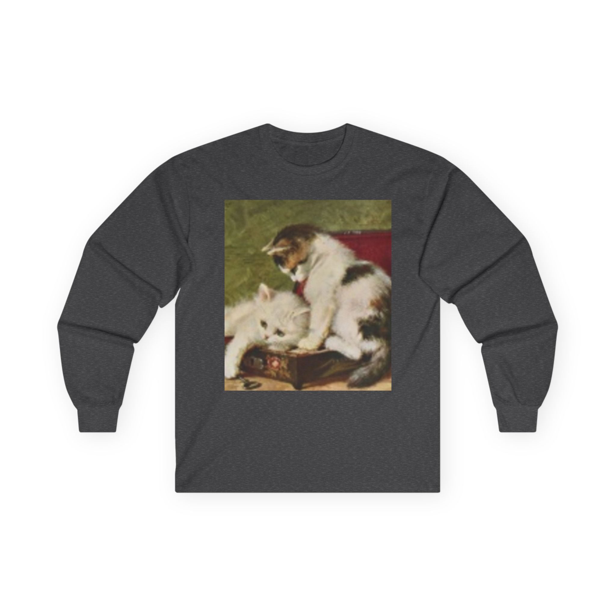 Puppy Play Vintage Art Long Sleeve Tee