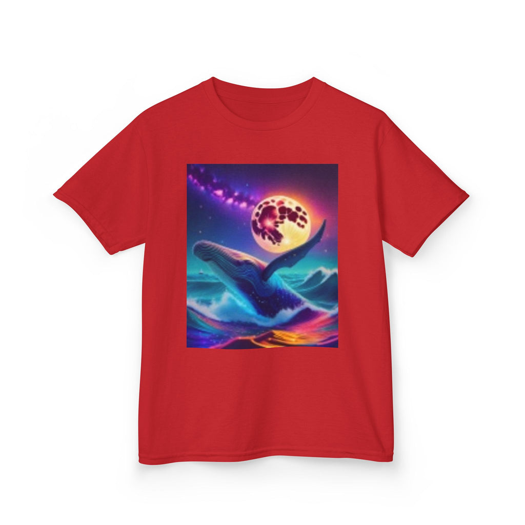 Kids Whale Tee — Neon Ocean Moon Kids T-Shirt