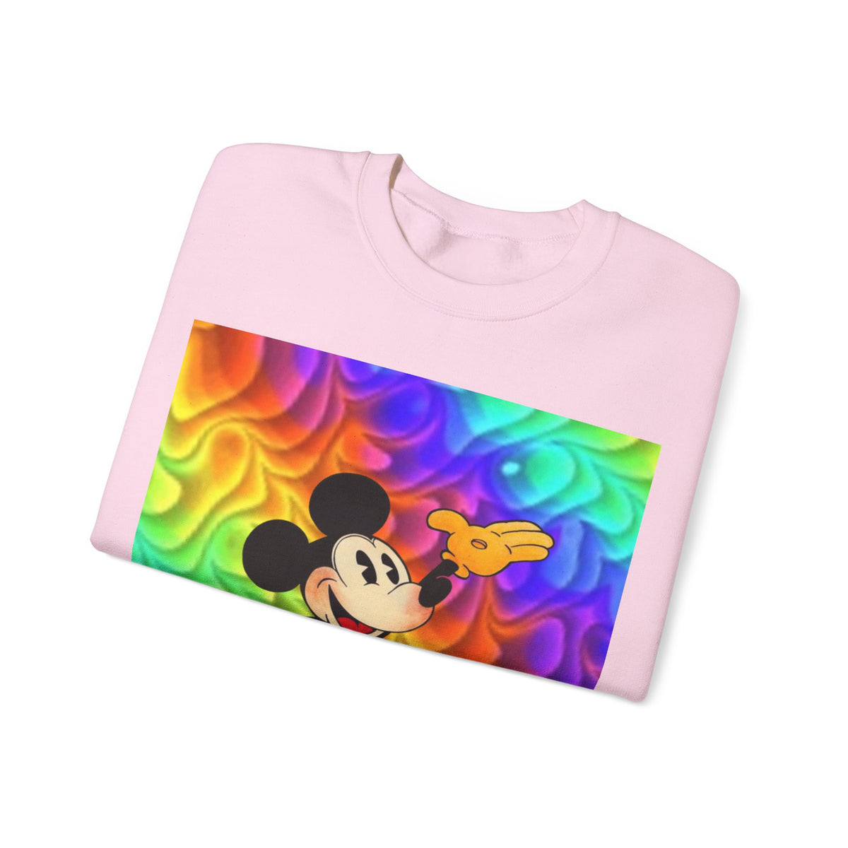 Mickey Mouse Rainbow Colors Unisex Heavy Blend Crewneck Sweatshirt
