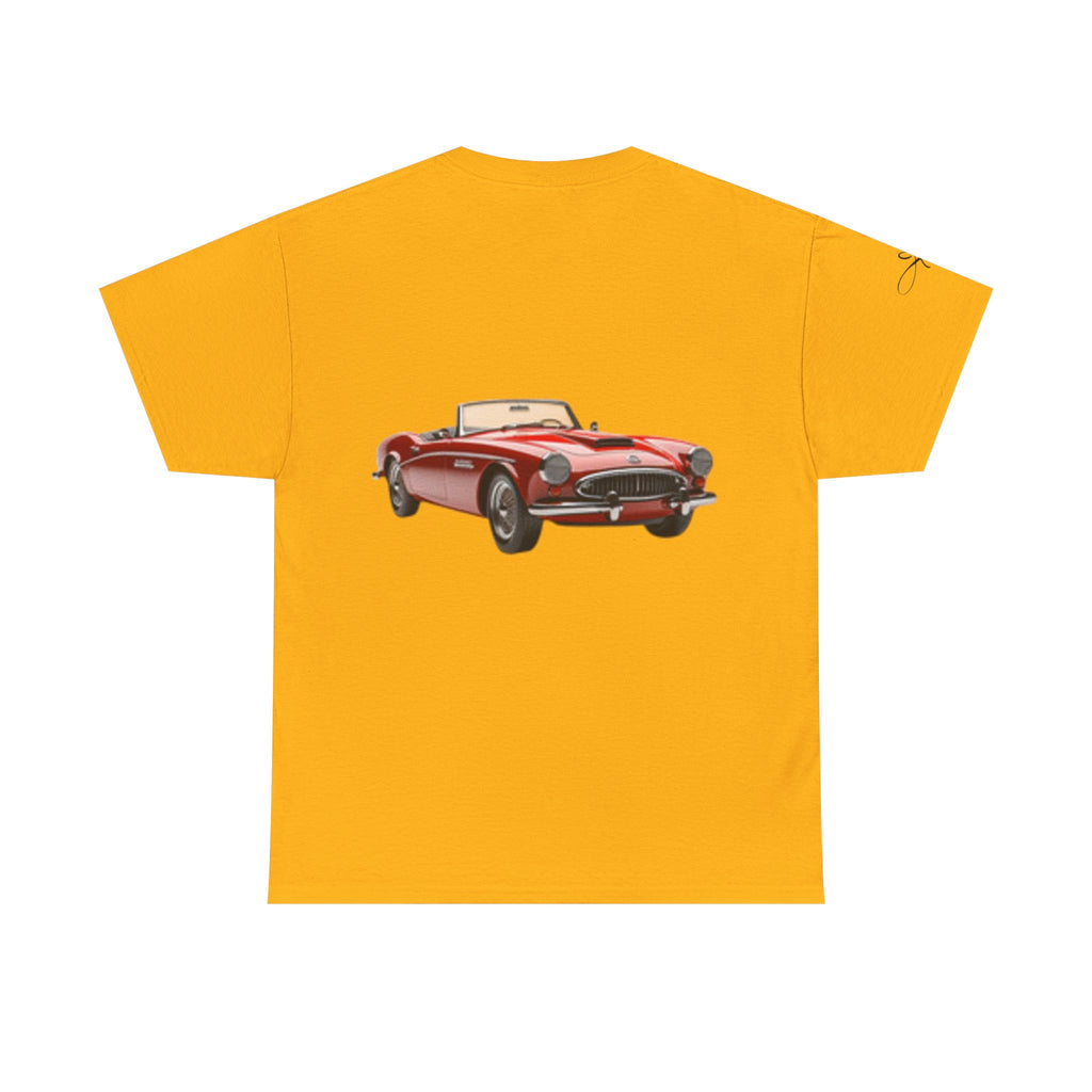 Pinup Girl Graphic T-shirt & Fast Car — Retro 1950s Bathing Beauty T-Shirt