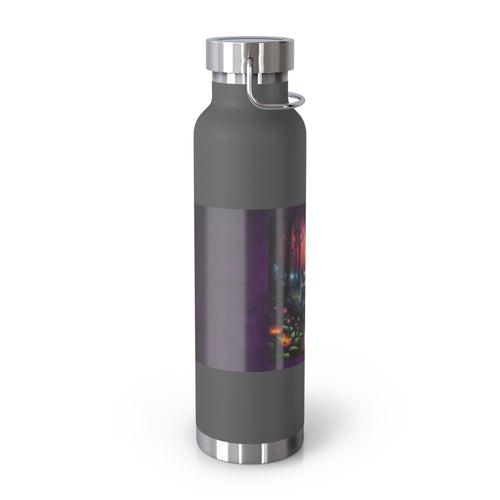 22oz Insulated Bottle with Enchanted Forest Wolf Design
