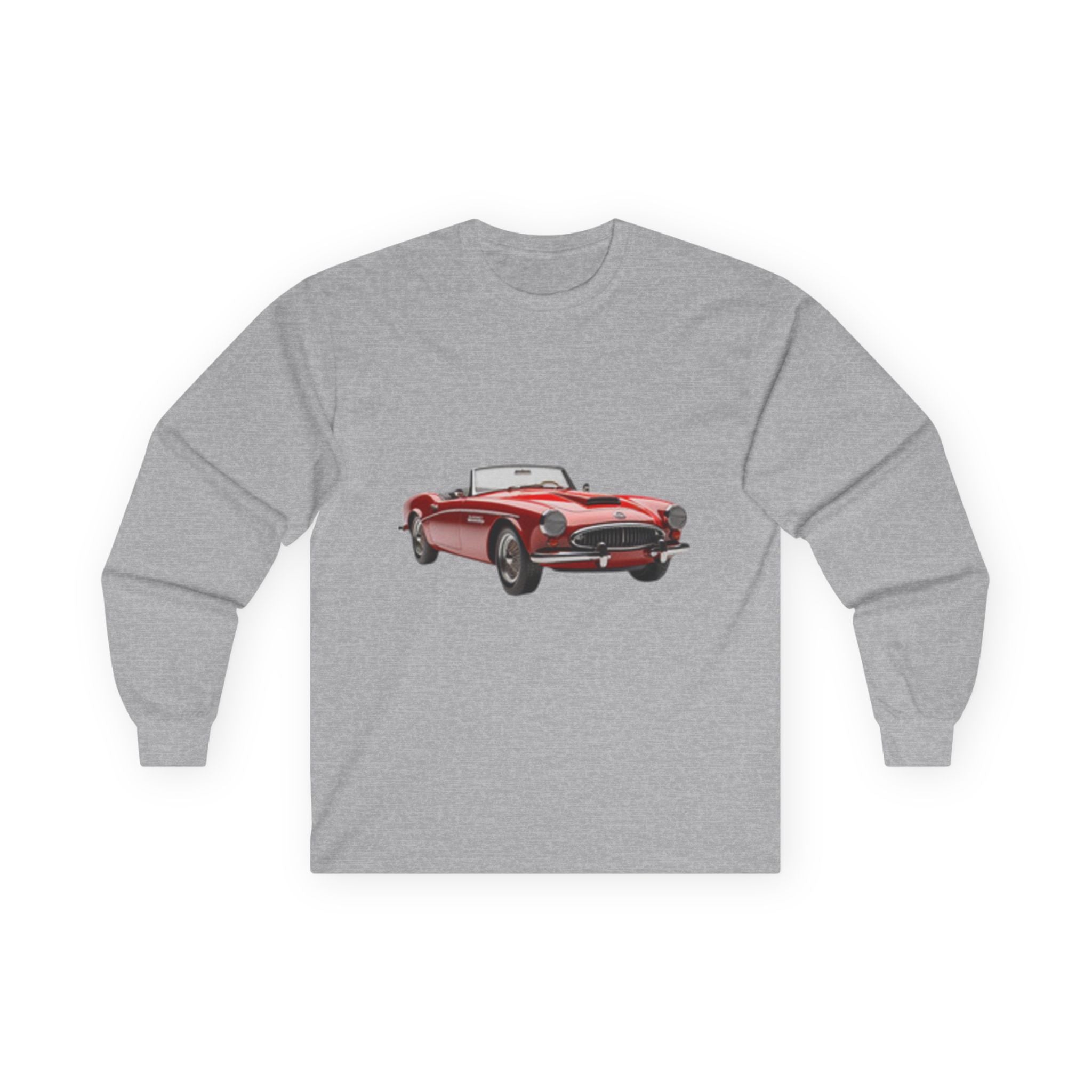 Classic Red Convertible Long Sleeve T-shirt — Vintage Sports Car Graphic