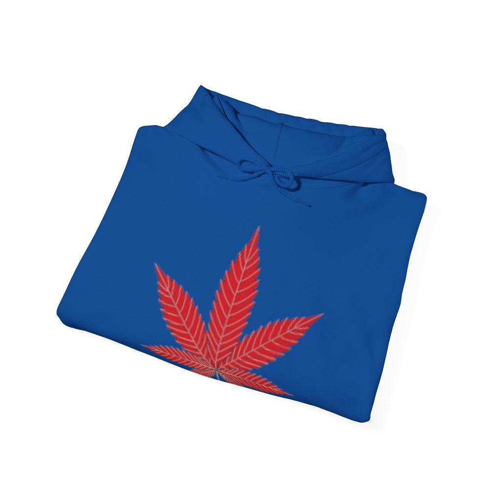 Marijuana Leaf Hoodie with Two Men Angry — Casual Streetwear Pullover