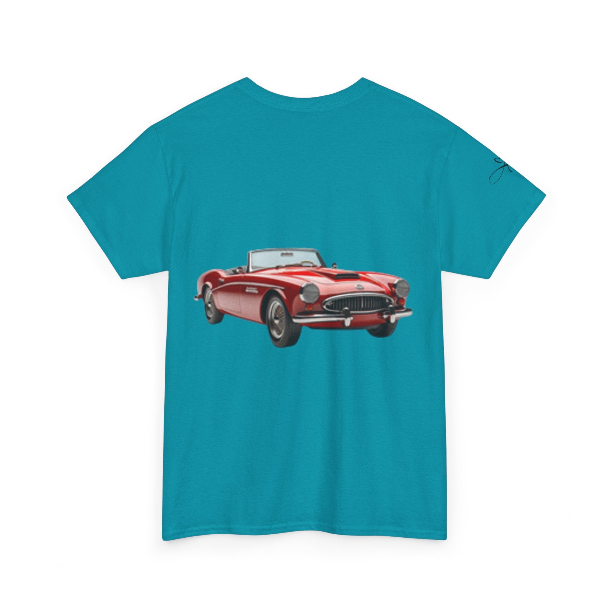 Pinup Girl Graphic T-shirt & Fast Car — Retro 1950s Bathing Beauty T-Shirt