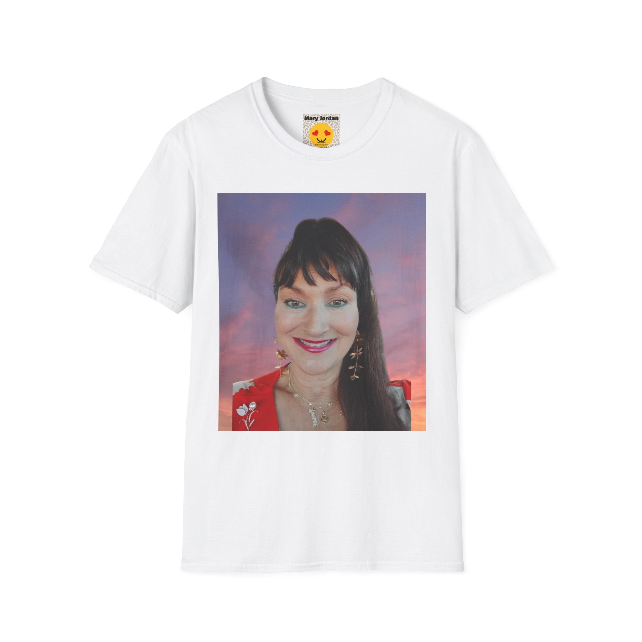 Mary Jordan T-Shirt — Smiling Woman Photo Print