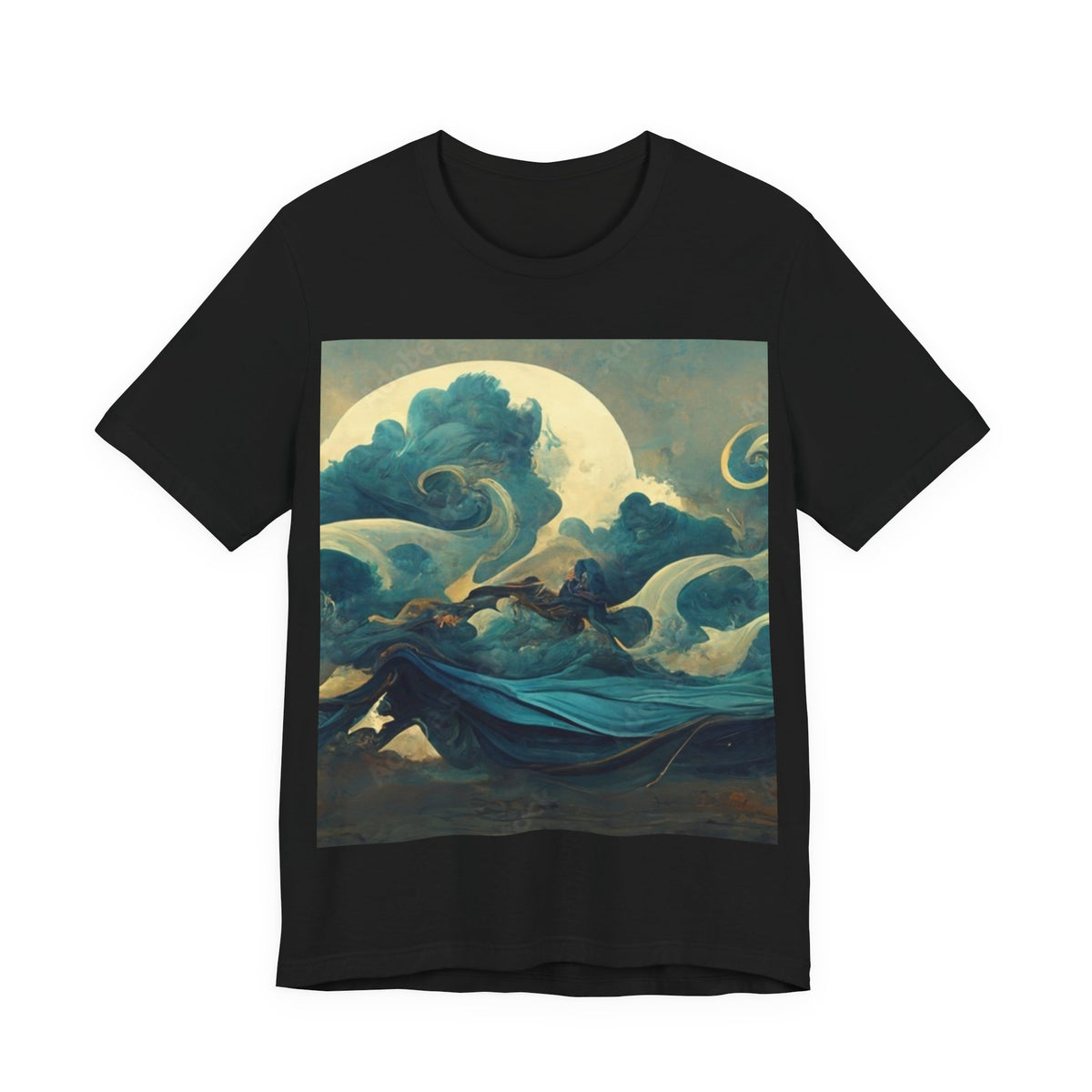Lunar Dreamscape Tee — Moonlit Waves of the Ocean Fantasy Art T-Shirt