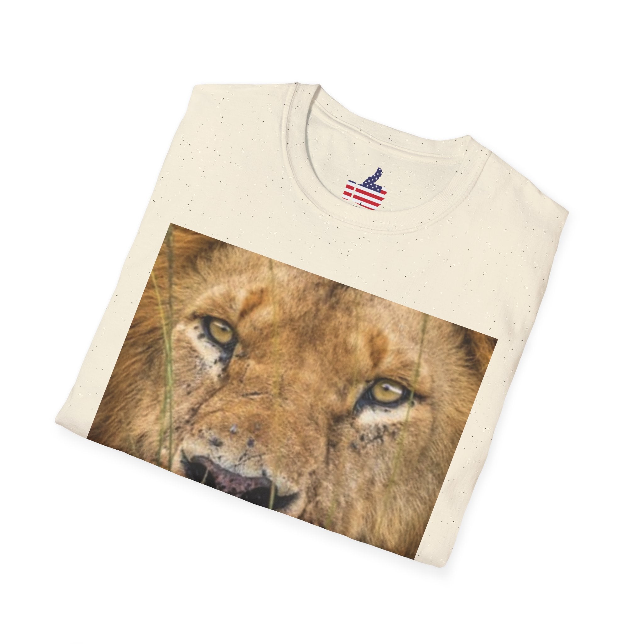 Lion Portrait T‑Shirt — Majestic Lion Face & Pride Photo Tee