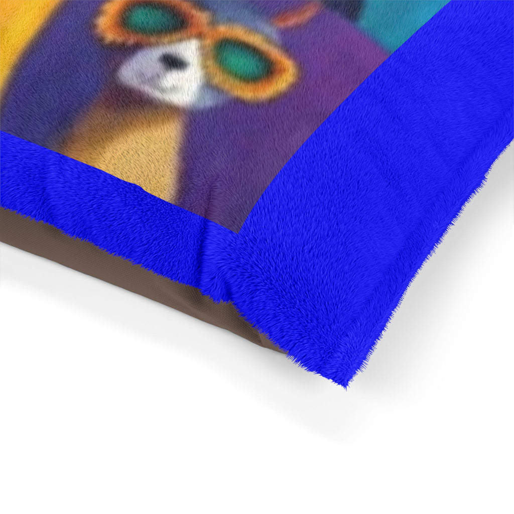Colorful Masked Animal Patchwork Pet Bed