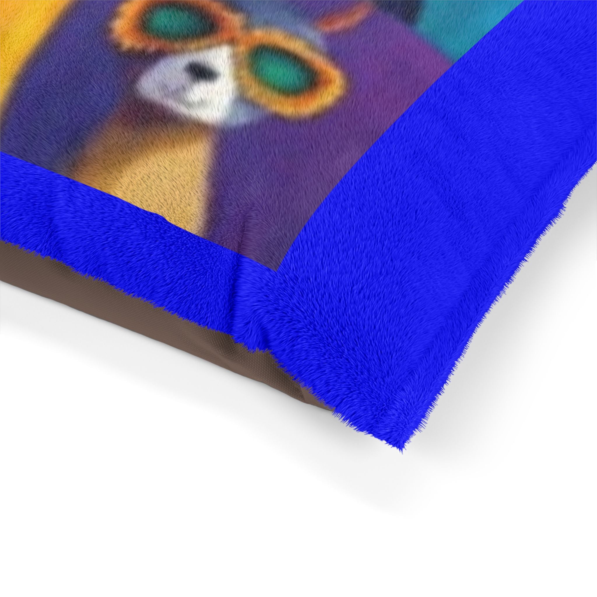 Colorful Masked Animal Patchwork Pet Bed