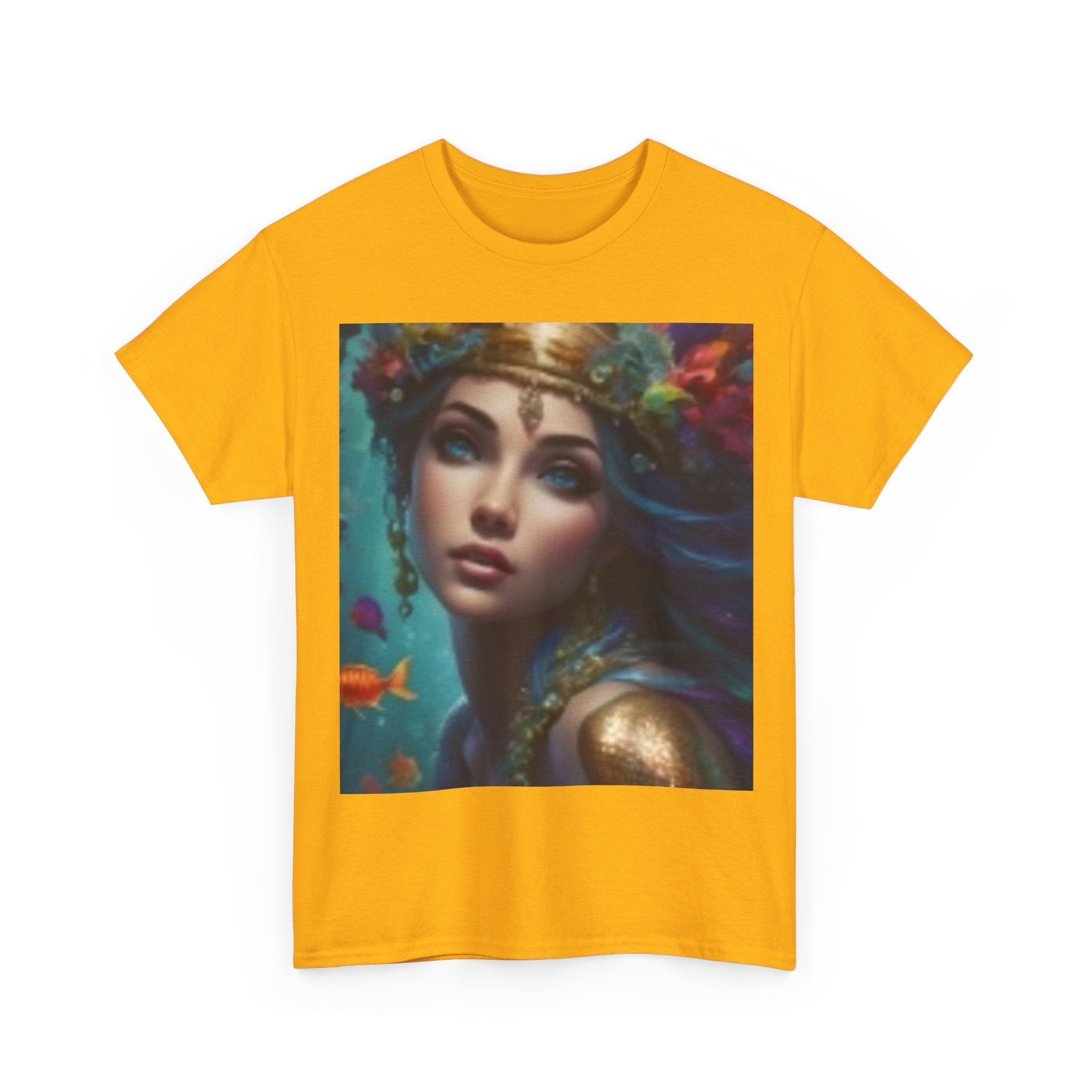 Mermaid Goddess Graphic Tee — Mystical Ocean Art T-Shirt