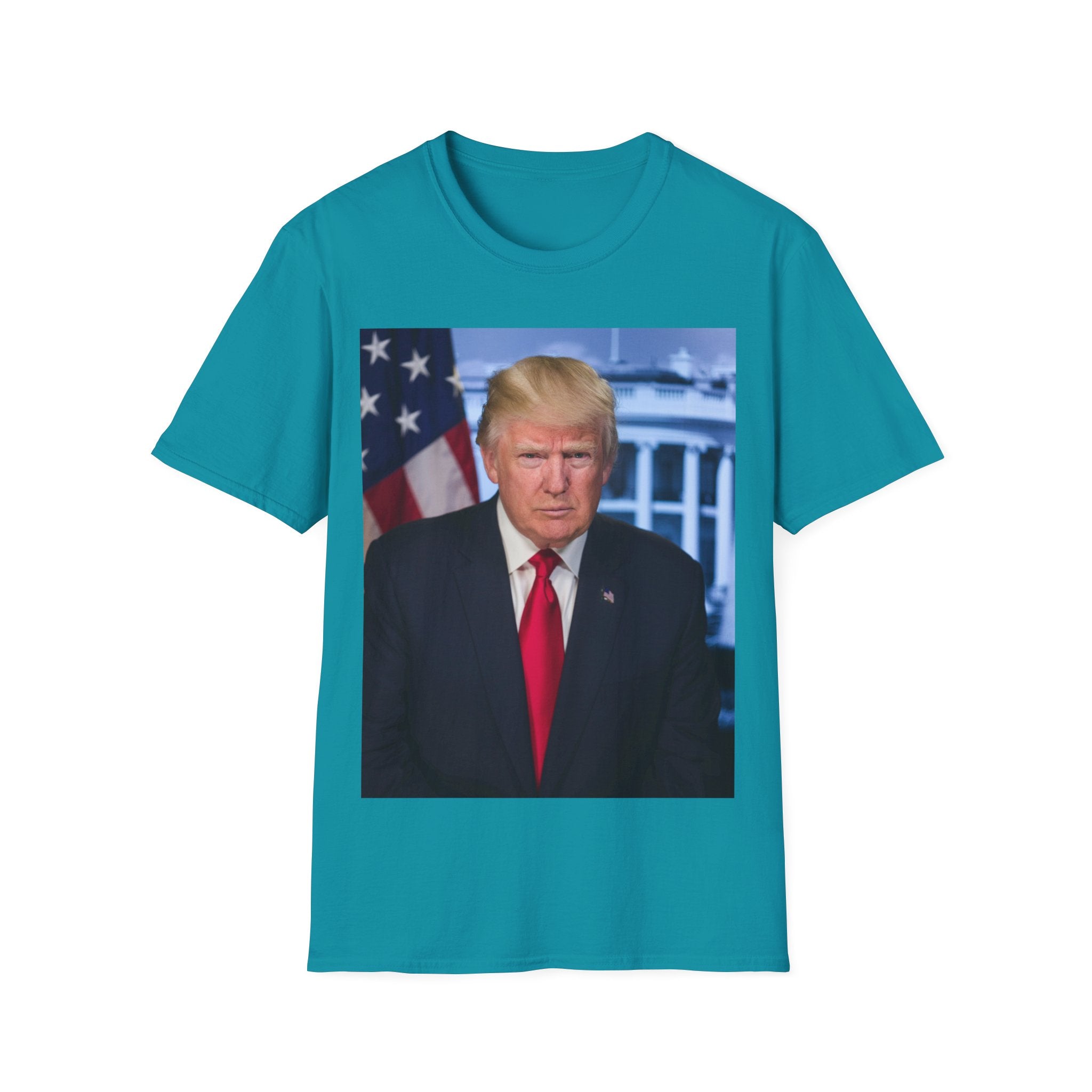 Political Portrait T‑Shirt — Patriotic Flag Headshot Tee