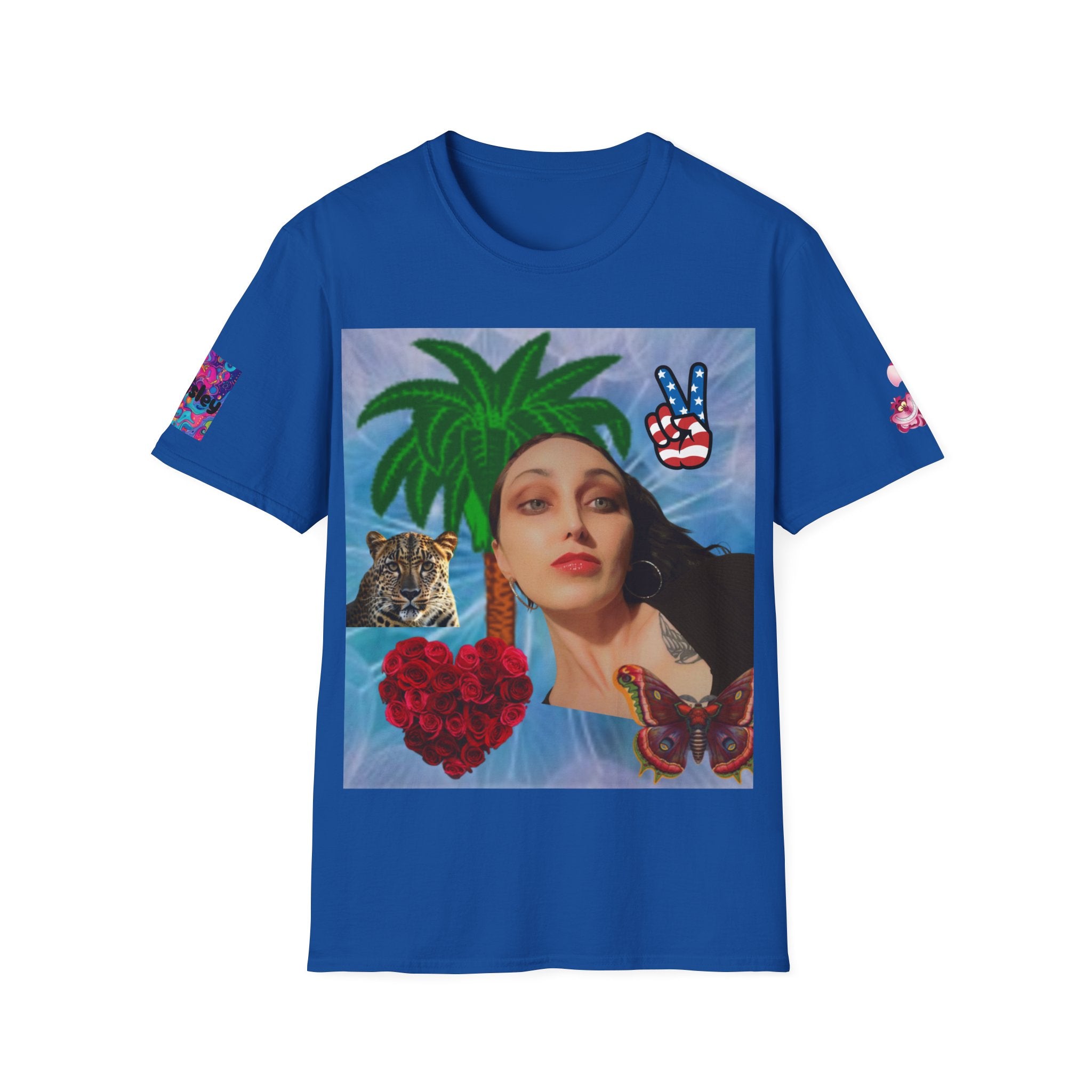 Paisley Tee — Vintage Glam Face Print T‑Shirt