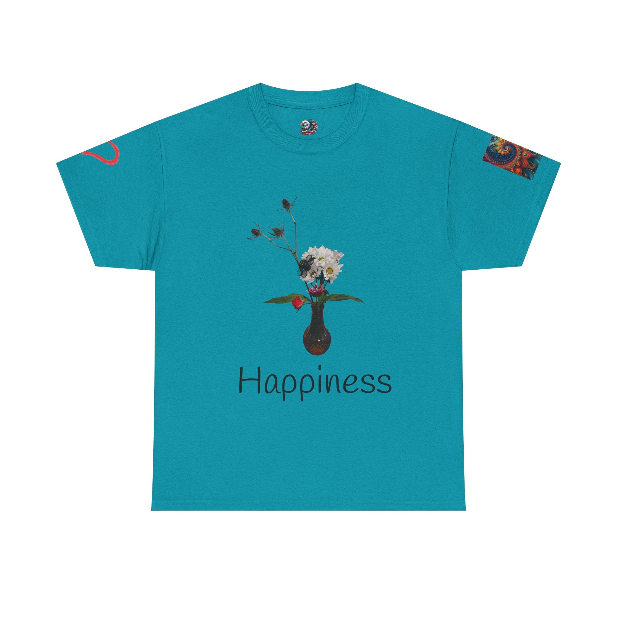 Floral Vase Graphic T-shirt — Minimal Botanical Bouquet T-Shirt