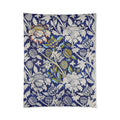Blue Floral Vine Comforter – Vintage Botanical Pattern Bedding
