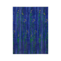 Blue Floral Velveteen Microfiber Blanket — Cozy Botanical Throw