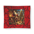 Christmas Santa Scene Comforter — Festive Holiday Cotton Throw for Kids & Family