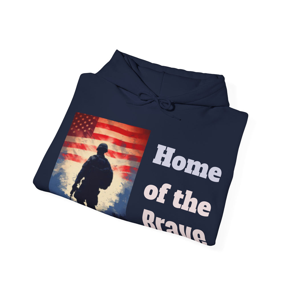 USA Flag Soldier Hoodie — Patriotic American Veteran Pullover