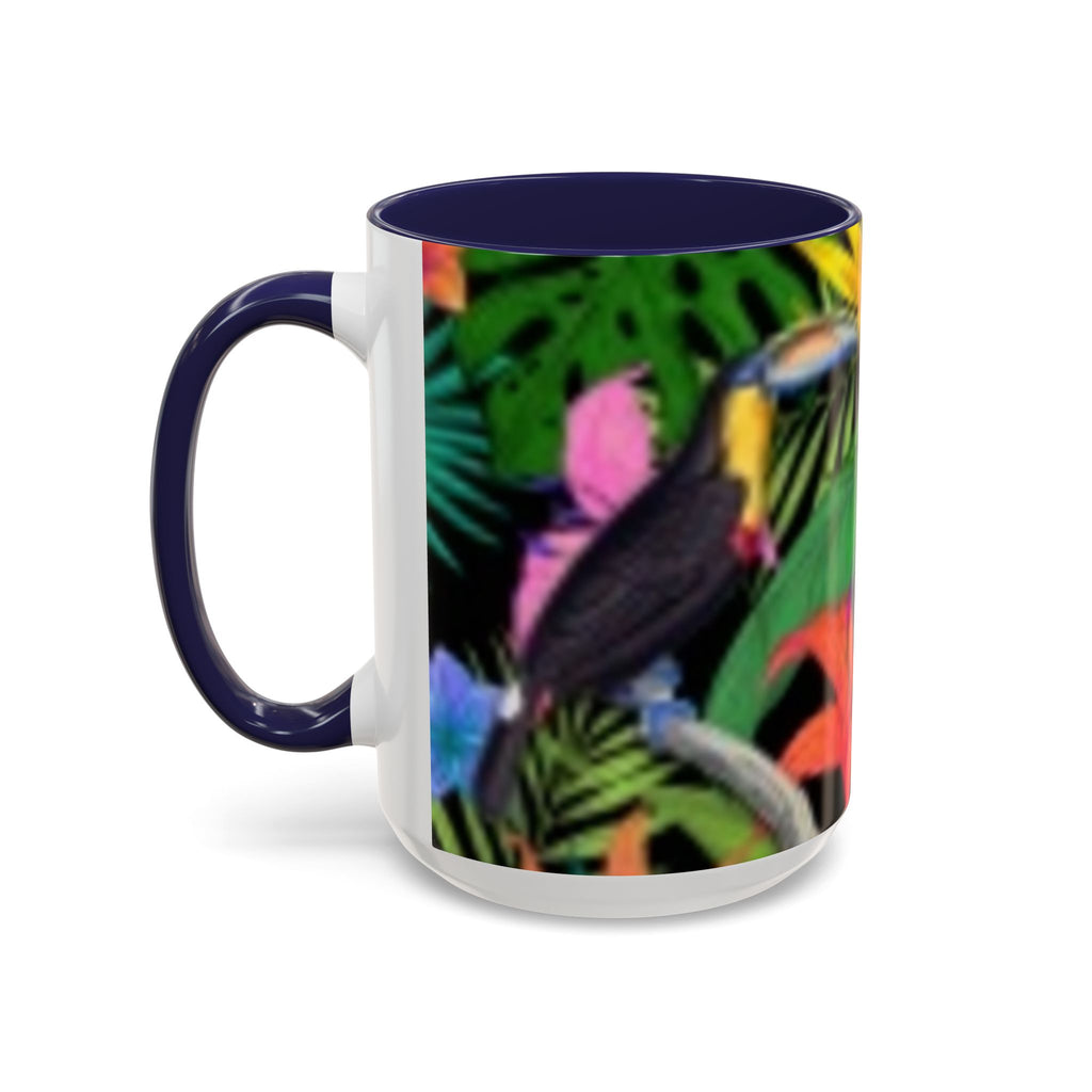 Tropical Floral Coffee Mug — Colorful Paradise Accent Mug (11/15 oz)
