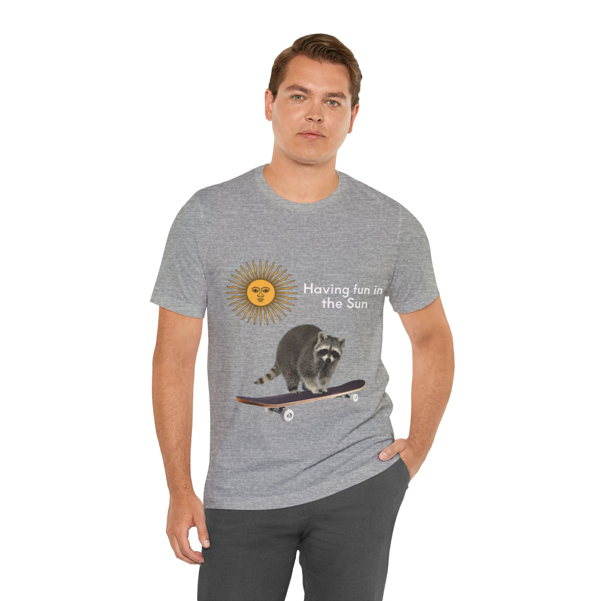 Raccoon Riding Skateboard T-Shirt — Cute Skate & Wildlife Graphic Tee