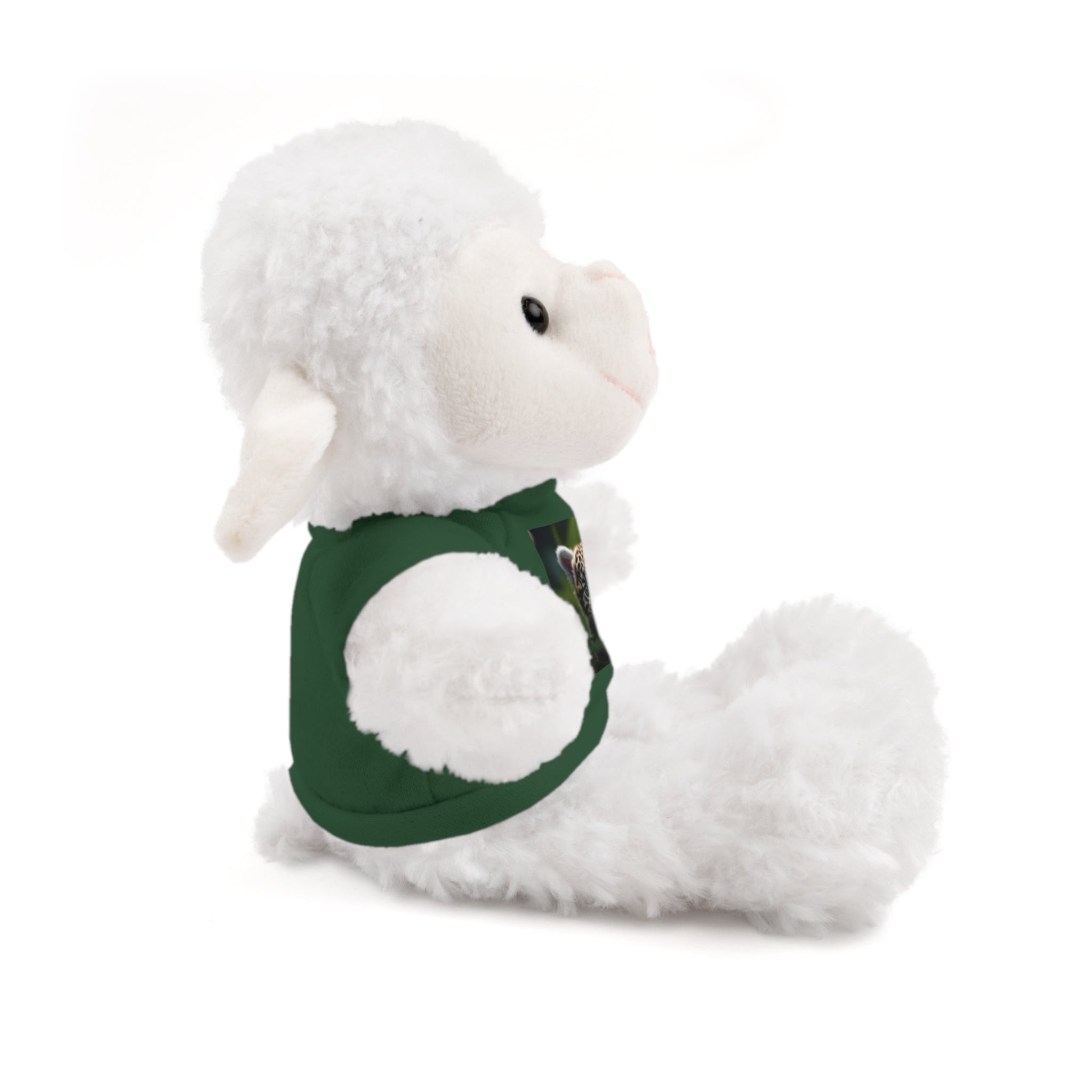 Plush Teddy Bear with Leopard Cub Tee — Cute Animal Gift for Kids & Wildlife Lovers