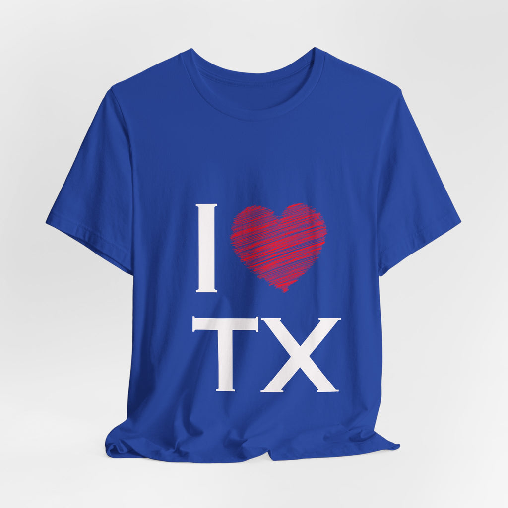 I  Love TX T-Shirt - Texas Love Graphic Tee