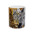 Safari Zebra Pattern Ceramic Mug – Animal Print Coffee Cup (11oz/15oz)