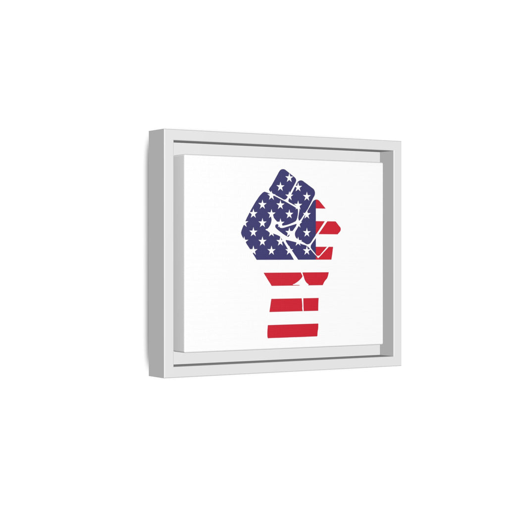 Framed Canvas Print – American Flag Fist Wall Art