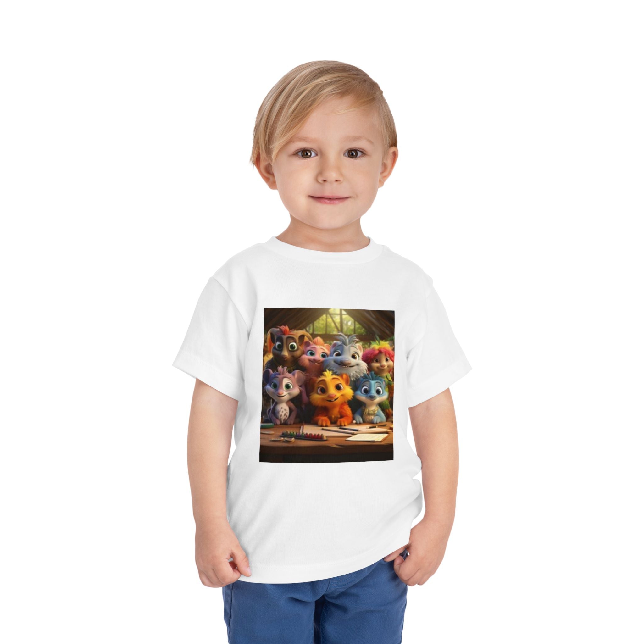 Toddler T-shirt— Cute Cartoon Animal Friends "Friendship" Graphic Shirt