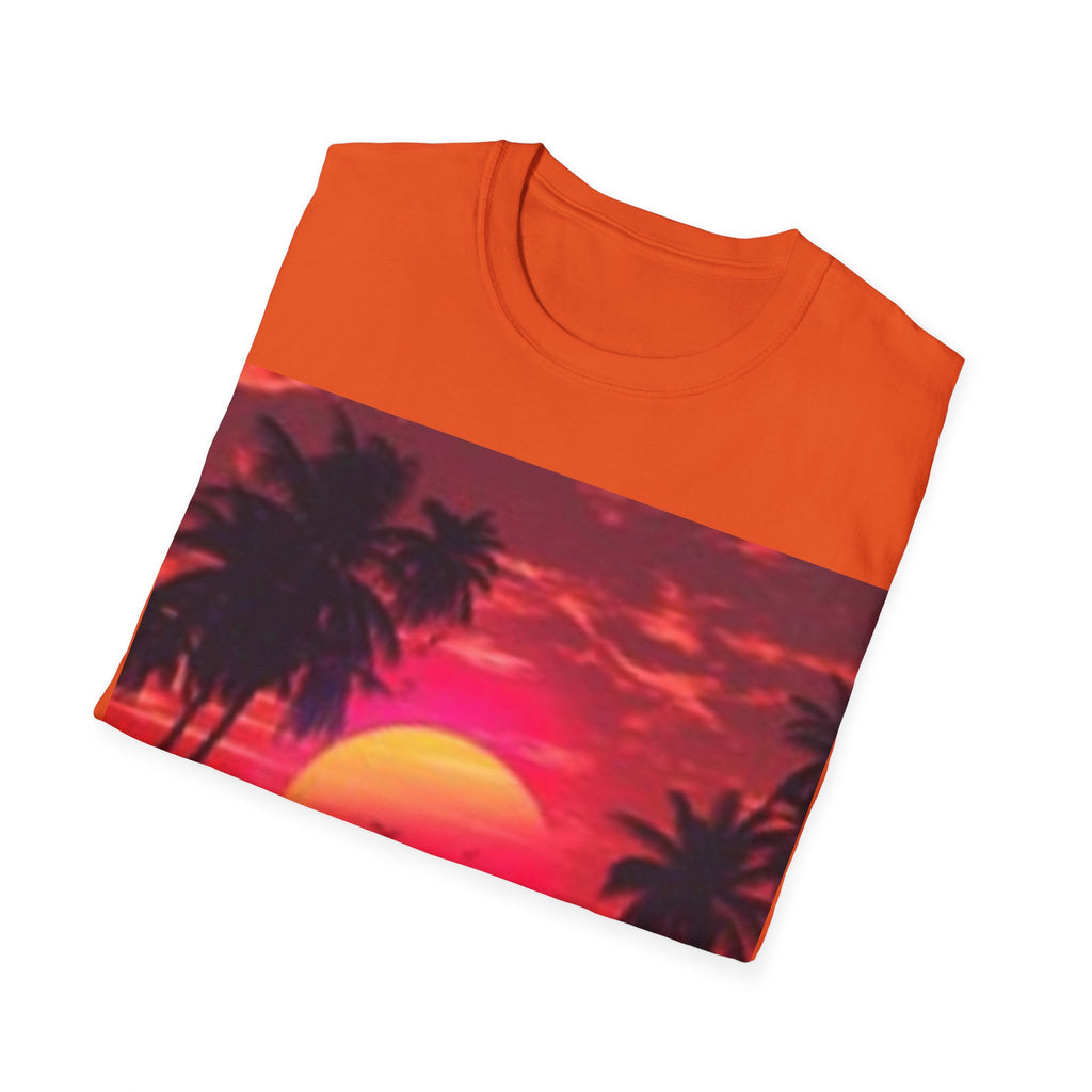 Retro Sunset T-Shirt — Tropical Palm Beach Sunset Graphic
