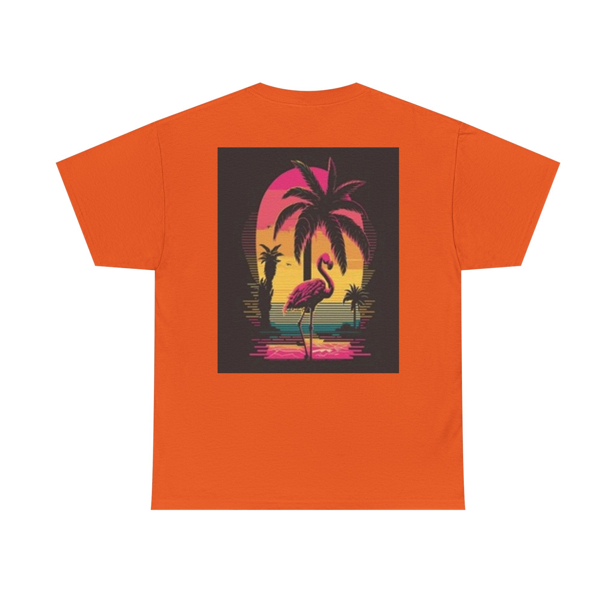 T-Shirt — Tropical Sunset Flamingo Graphic T-shirt
