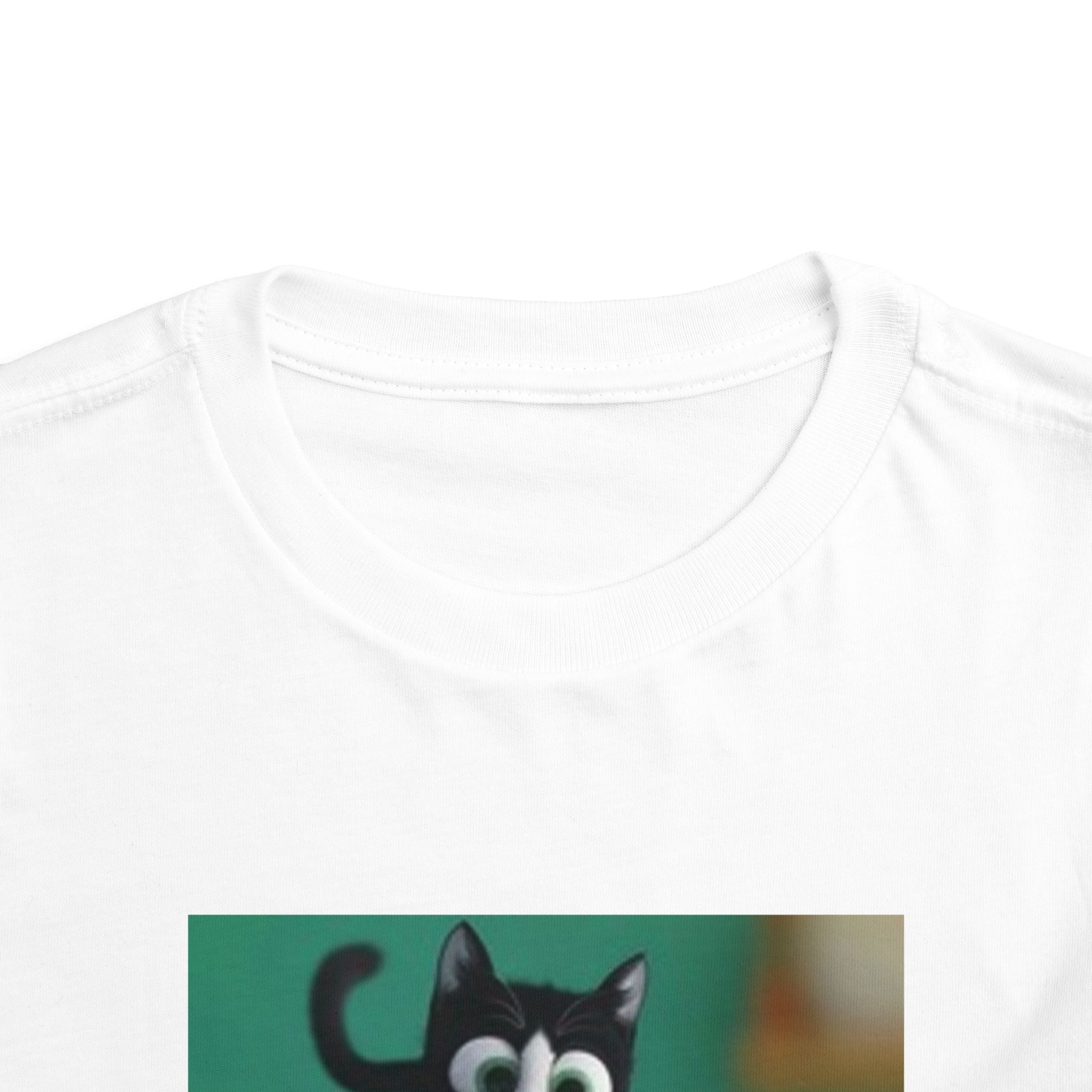 Toddler Tee — Playful Kitten and Fishbowl Graphic